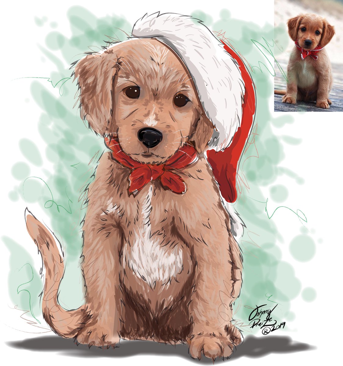 JohnnyPraize's tweet photo. Pet Portraits by Johnny Praize! Makes a Great Christmas Gift!! Only $25 for a Professional Digital Illustration of your buddy!! Just send me a clear close up picture of your pet!!
#PetPortraits
#DigitalArtist
#MakesAGreatGift
#ChristmasGiftIdea
#IllustrationsByJohnnyPraize https://t.co/8ehGkggscQ