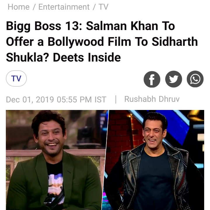Princea12802046's tweet photo. Salman khan offer a flim to shukla g ...ye to hona hee tha bnda real hero ban ke ubhra hai..🔥🔥🔥 #IshqWithSidNaaz https://t.co/pp49ax0WdZ