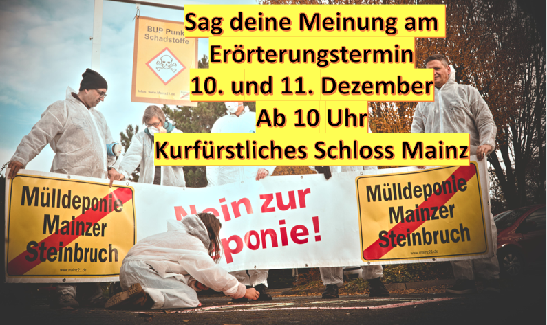 chimpanse's tweet photo. An die Bürger von Mainz: Alle Stimmen sind wichtig: Nein zur Deponie in Mainz in unmittelbarer Nähe zu Wohngebieten! Fragt die Genehmigungsbehörde! Alle Infos auf den Tisch! #deponie #bürgerinitiative #mainzersteinbruch #mainz21 #mainzgefühl #mainzigartig #mainz #weisenau https://t.co/ytKvxnioSk