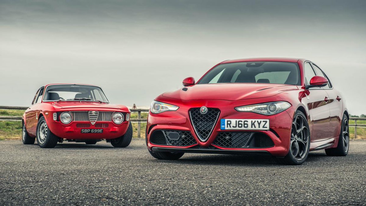 BBC_TopGear's tweet image. Two of the most desirable Alfa Romeos ever built. You can only drive one. Alfaholics or Giulia QV: which Alfa would you go home in? topgear.com/car-news/chris…