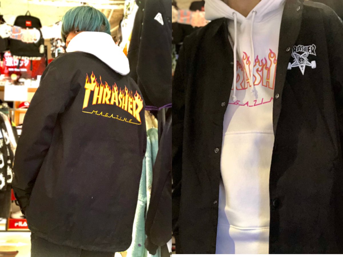 ট ইট র Gekirock Clothing Rtプレゼント開催中 閉店 ご来店ありがとうございます 明日はレンが14 22時でお待ちしております 明日はthrasherから大人気flame Logoのコーチジャケット アウトラインがピンクの新色フーディーが入荷 Zephyren 20ss受注会