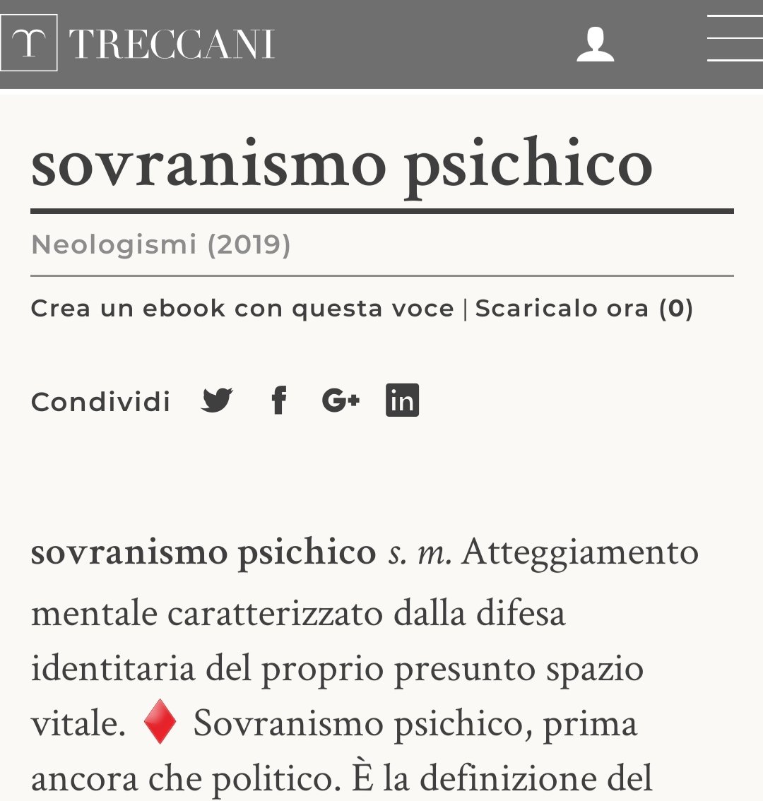 Cara <a href="/Treccani/">Treccani</a> è inutile che cerchiate di criminalizzare chi ama la #Patria,inserendo termini inventati da"sinistroidi portatori di odio".Perchè dovreste almeno portare rispetto a chi vi ha fondati e ai nostri nonni che hanno lottato con il sangue per difendere la nostra identità