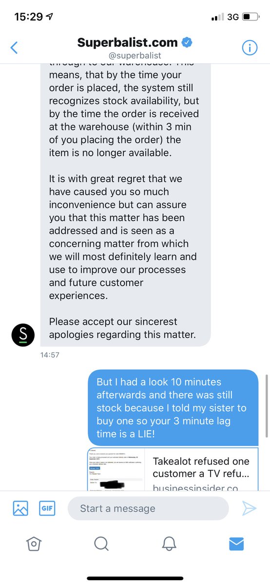 JamesonDawson's tweet photo. @superbalist Please can you respond as to why you lied to me and not just tell me that I’m getting a refund! https://t.co/iWs6GInTuU
