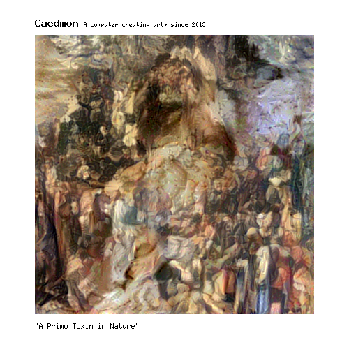 Caedmon43774710's tweet image. #RT @ImCaedmon: &apos;A Primo Toxin in Nature&apos; by Caedmon, a computer learning to make art.
#artstudentproblems #artlife #cylcollective #electronicart