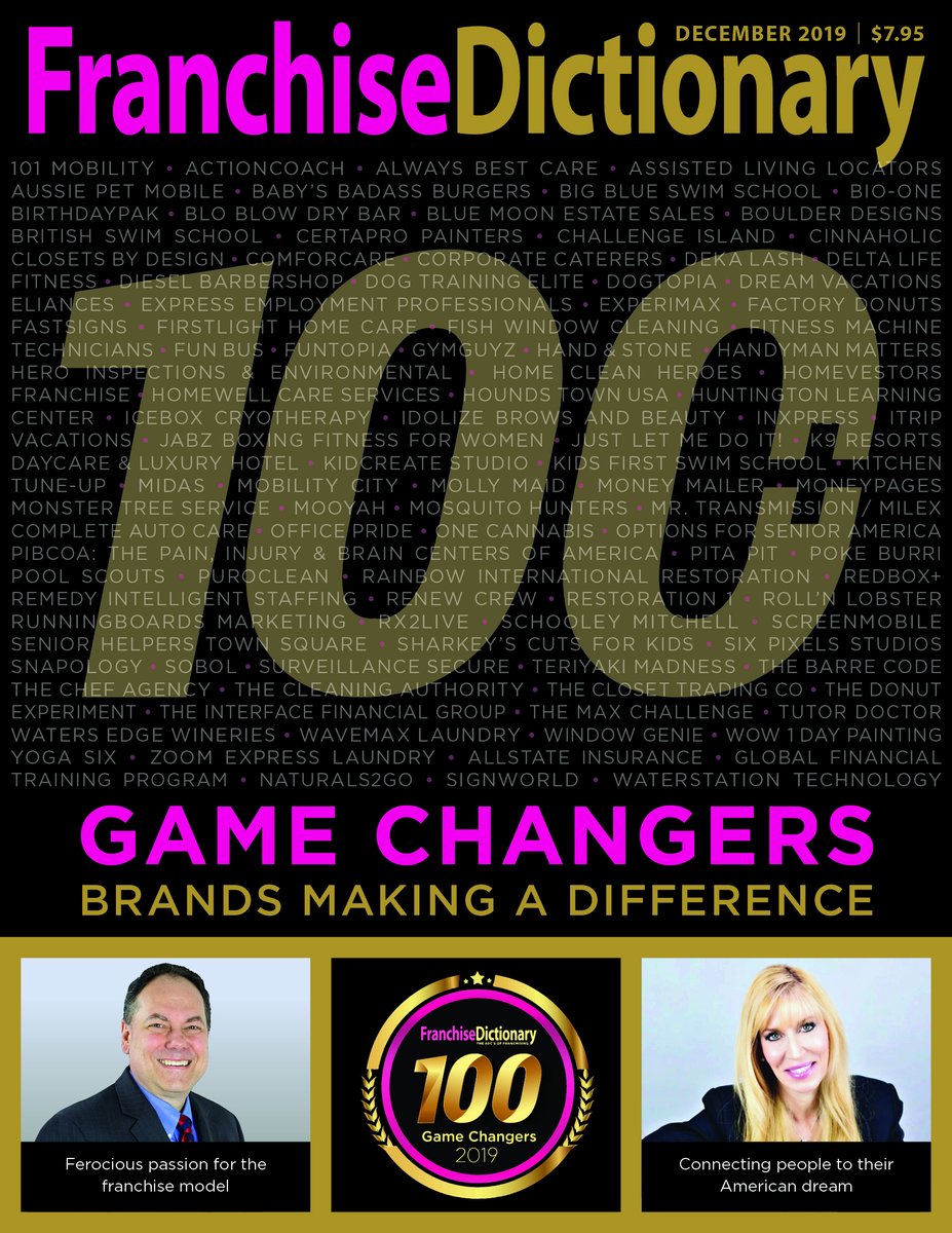 FranchiseDM's tweet photo. This is it!!! The WINNERS you chose for the 2019 The Game Changers!!! It's our biggest issue ever at 140 pages! You can choose between our Stylized Version or our Digital/Social Media friendly version. 
https://t.co/AxXk2lBruG https://t.co/JXW4tbfwIf