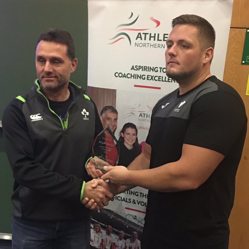 AthleticsNI's tweet photo. And our Junior Para Coach of the Year presented by @ryanshotput goes to Roger Sexton #ANIConference #awards https://t.co/sqdZRAWwwk