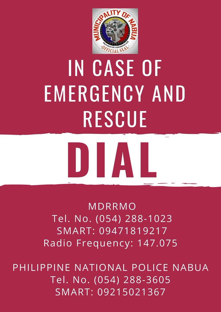IMJiofficial's tweet photo. HOTLINES: Lagonoy, Nabua & Caramoan hotlines in case of emergency
#TisoyPH #IMJiWeatherWatch #IMJiNews #BeAlert #StayUpdated #BeWeatherSafe https://t.co/i0YtLObCPn