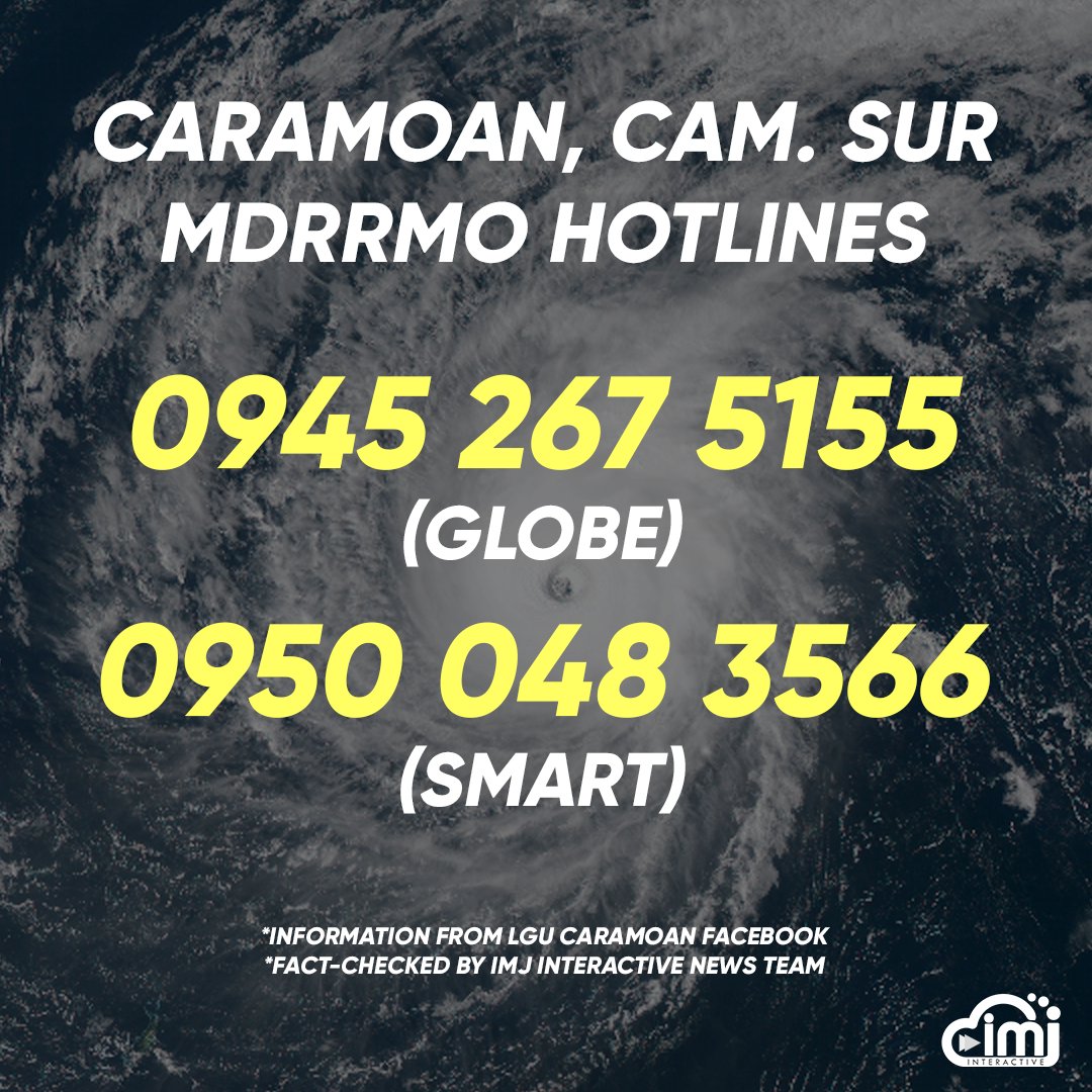 IMJiofficial's tweet photo. HOTLINES: Lagonoy, Nabua & Caramoan hotlines in case of emergency
#TisoyPH #IMJiWeatherWatch #IMJiNews #BeAlert #StayUpdated #BeWeatherSafe https://t.co/i0YtLObCPn