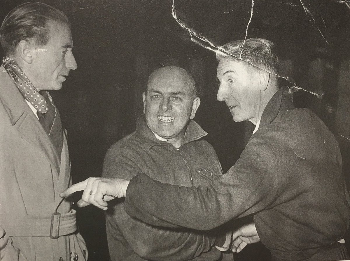 BuryLegends's tweet photo. ⚪️🔵 #OnThisDay, 66 years ago...

Dave Russell was appointed as manager.

He took on the role for 8 years, making him the longest serving Bury manager in the clubs history.

Here he is pictured between Stanley Matthews and Les Hart.

#BuryFC #UTS https://t.co/h1UWBtSVaA
