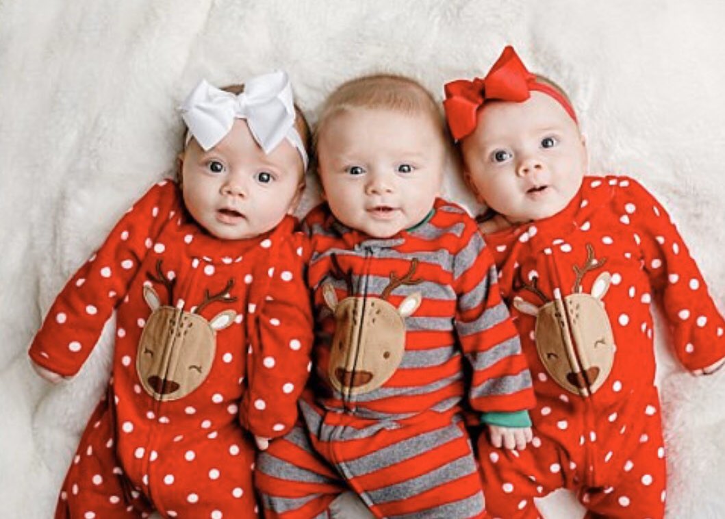 Thanks <a href="/Target/">Target</a> <a href="/TargetNews/">Target News</a> for such cute pjs!  Our trio is ready for the holidays, don’t you think? 🎅🏼🎄☃️ #kenimertriplets #identicaltwingirls #Christmas2019 #firstchristmasx3 #pajamaparty #ItsBeginningToLookALotLikeChristmas