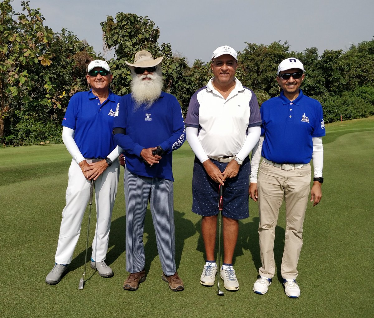 He's cool, humorous n a super golfer but most of all what <a href="/SadhguruJV/">Sadhguru</a> n <a href="/ishafoundation/">Isha Foundation</a> are doing for rural kids education is fabulous. This was today at the Isha Golf fundraiser for Isha Vidya
