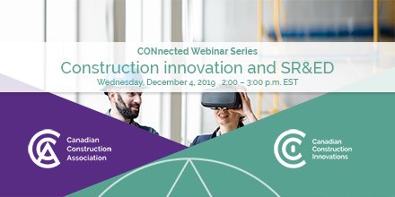 Invennt_Ltd's tweet photo. Did you know you can benefit from your #innovation efforts in #construction? Join us Dec 4, 2:00 p.m. EST for our webinar on ‘Construction innovation and SR&amp;ED’ to learn how you can benefit! Register: https://t.co/sVLJQv5wpd @CanCInnovations @ConstructionCAN #Canada #tax #benefit https://t.co/hGLFaAW11u