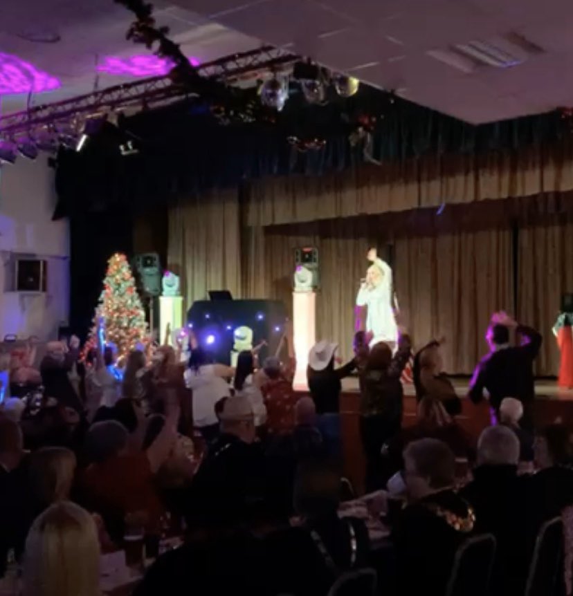 Christmas party with #dollypartontribute #christmas #shildon
