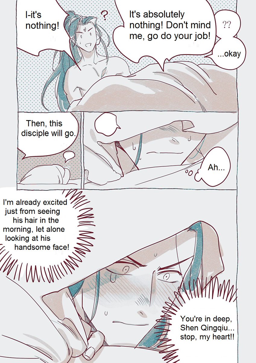 yourheartdesir3's tweet photo. 【Ponytail Binghe &amp; sleepy Shizun 】ENG version (translated by me with permission) 
Credit goes to OP:
@Nq3Mq
https://t.co/LafROQOUxw
#bingqiu #ScumVillainsSelfSavingSystem #인사반파자구계통 #translation https://t.co/38i1FxYx8I