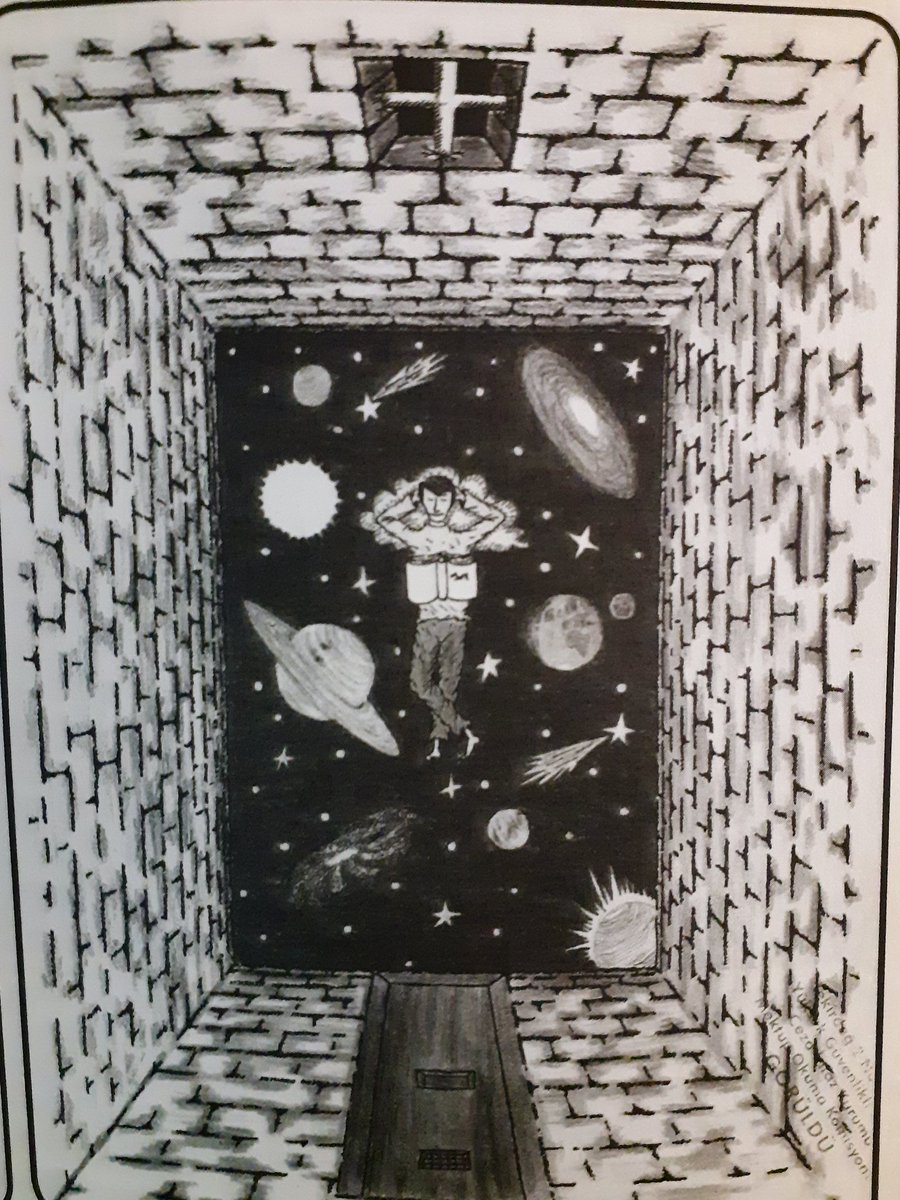 Demir kapılarda yanar
Adım özgürlük oldukça
Yüreğımde köz oldukça
Özgür tutsak oldukça...

(Çizim:Cemal Bozkurt, Tekirdağ F Tipi)