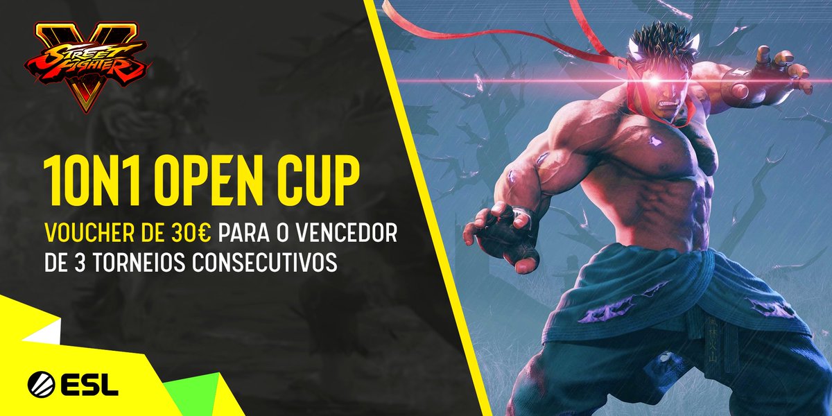 🥊 Já estás inscrito na 1on1 Open Cup de #SFV? Participa e usa as tuas melhores técnicas para chegares ao pódio e assegurares os 30€!

➡ bit.ly/SFVopen46