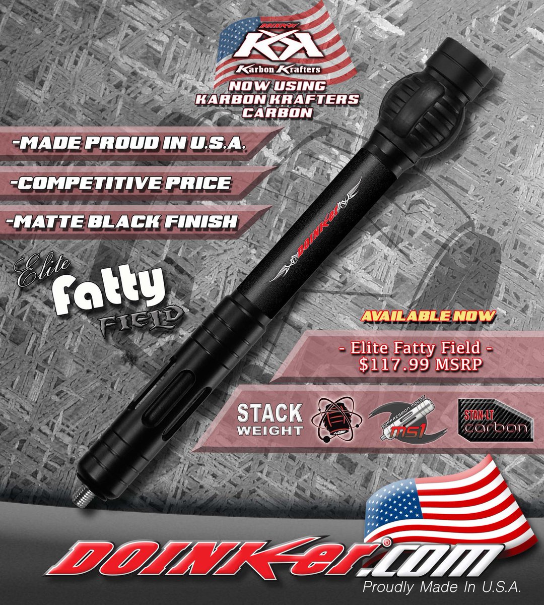 DoinkerStabs's tweet image. The 2020 Doinker Elite Fatty Field is a great all around stabilizer that works perfect at killing vibration while holding you steady on the target. It features a Suppression Mount at its base with a 1&quot; A-Bomb Doinker at it&apos;s end .
#PerformanceNoGimmicks #Doinker #Archery