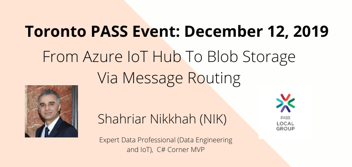 paulswengrr's tweet image. Please join the IOT Hands on session on December 12th by Toronto PASS group where you will have great opportunity to experience IOT development.
#IoTRoadmap #Toronto @TorontoPASS @SQLFamily