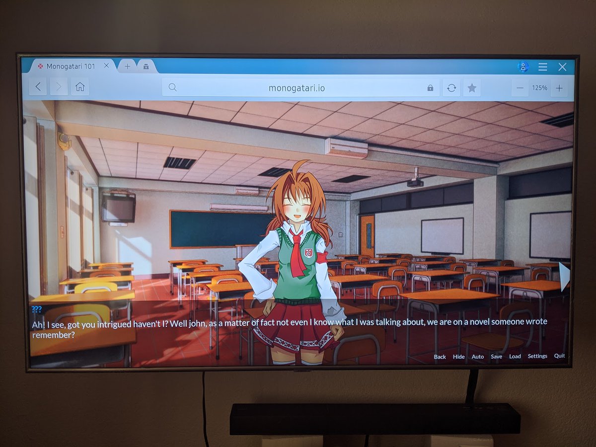 Curious Fact: Did you know you can play any Monogatari game directly from your Smart TV's browser?