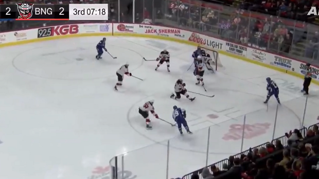.<a href="/14Nbast/">Nathan Bastian</a> was the ultimate hero with three blocked shots in one sequence for the <a href="/BingDevils/">Binghamton Devils</a>🤯. VIDEO @ bardown.com/nathan-bastian…
