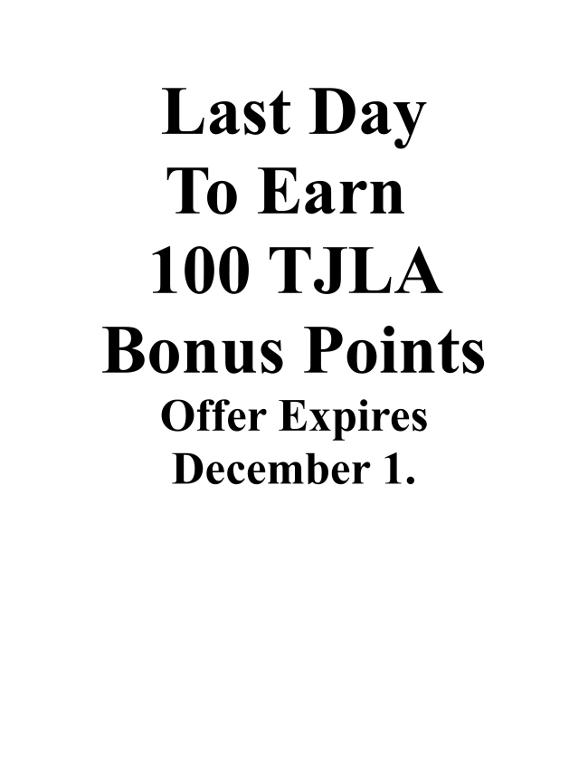 Day To Earn  100 TJLA Bonus Points conta.cc/35DDXFp