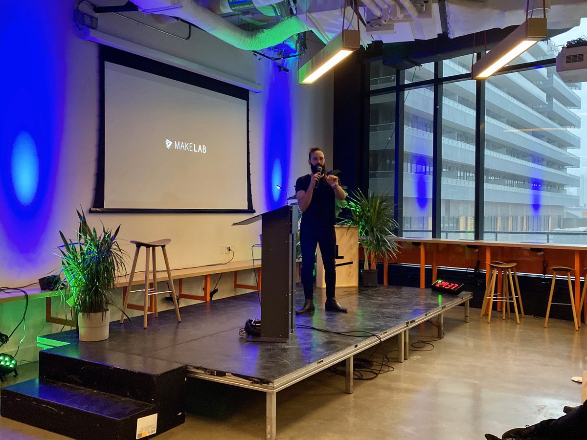 Founder &amp; Creative Director of <a href="/MakeLabStudio/">MakeLab Studio</a> <a href="/jmonets/">Jonathan Moneta</a> speaks about 3D printing and design tactics. #LaunchpadSummit <a href="/LaunchpadTO/">Launchpad</a>