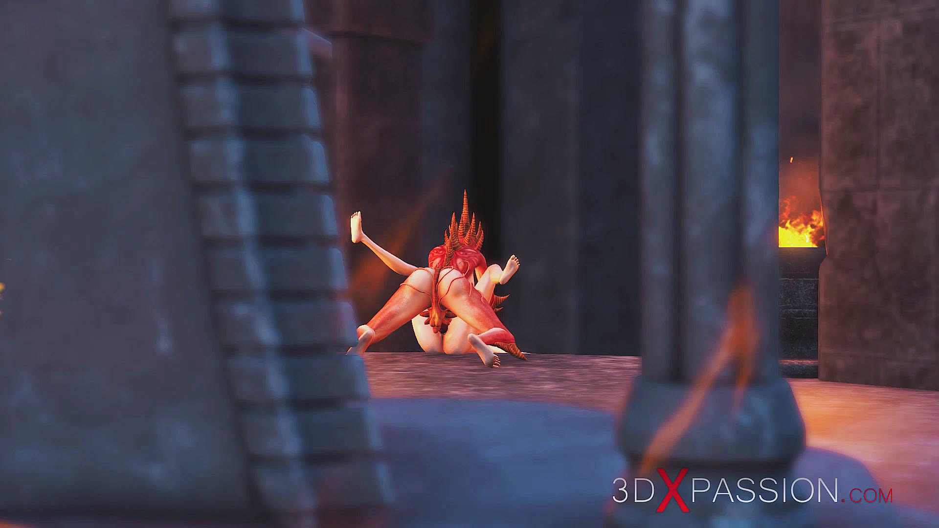 Lilith fucks hard her young sex slave in