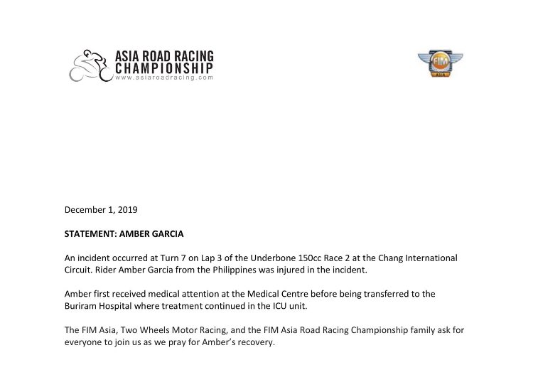 asiangp's tweet photo. Official statement on Amber Garcia.
We continue to pray for his recovery 🙏🏻
#prayforamber https://t.co/WEvUqVdz8c