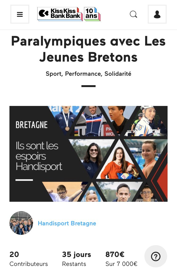 GuillouPau's tweet photo. Coup de pouce pour un projet #handisport afin de faire vivre l’aventure des #paralympiques de @Tokyo2020 à 6 jeunes Espoirs Bretons
@FFHandisport 

https://t.co/HijpCzliG2 https://t.co/CaTyH6BY4r
