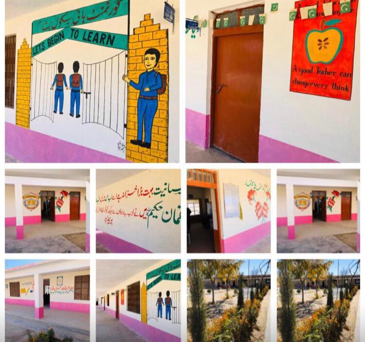 Renovation work of GBHS Basham district Mastung.