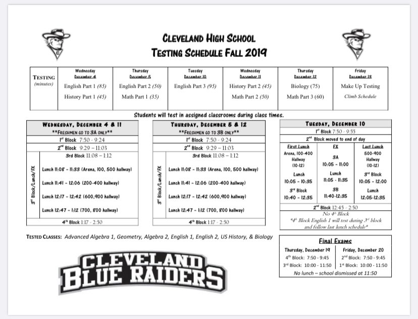 We are excited to welcome our Blue Raiders back tomorrow!  It’s hard to believe we start state testing this week!  Please be reminded to coordinate appointments so as not to check-out during testing. It’s time to #showwhatyouknow!