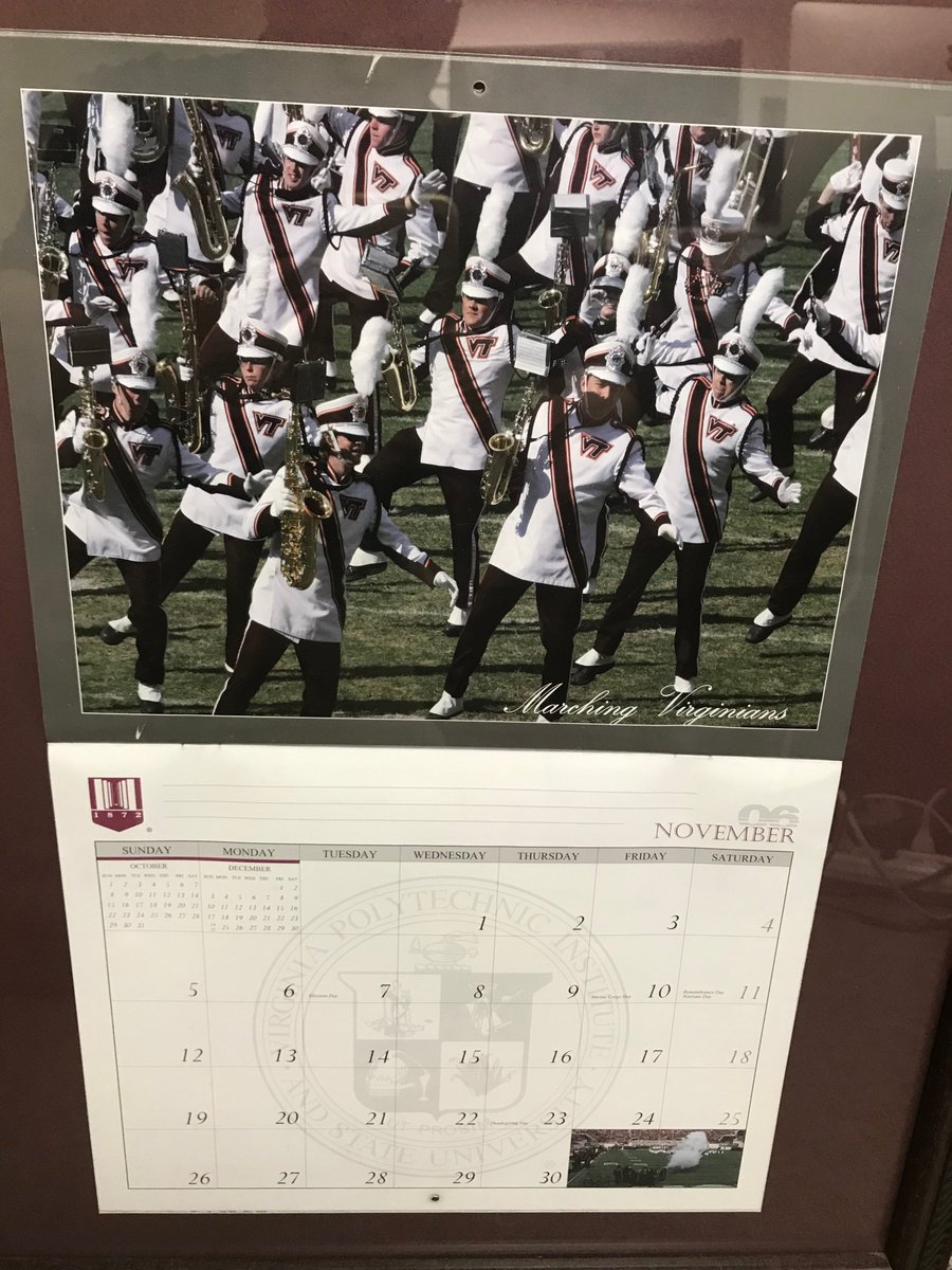 SpiritOfTech's tweet photo. #MyMVMemory
"Four years of college: $18,000+ dollars.
Getting caught mid-Hokie Pokie and having your photo used in the official 2006 VT calendar for the entire month of November: Priceless."
-Jeff Wood https://t.co/iF1B67LL9n