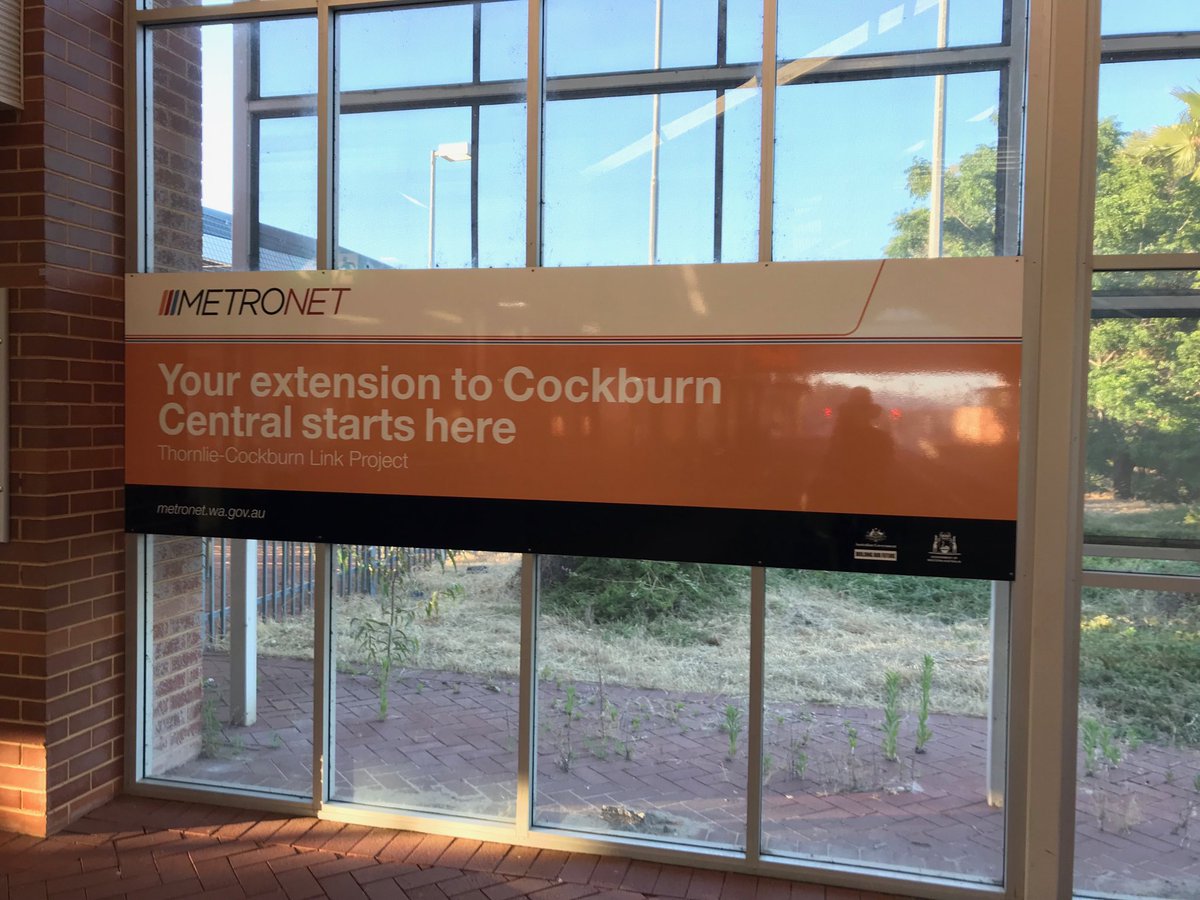 ClarkeJamesL's tweet photo. Letโs see when we actually get the Thornlie to Cockburn extension. It would certainly be good for my daily commute. #PerthTrains https://t.co/UPhBRtr6pa