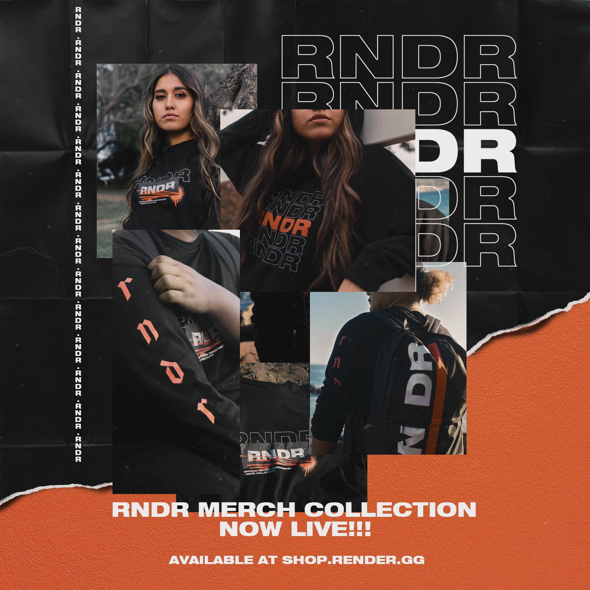 RenderGG's tweet image. Merch is now LIVE! shop.render.gg

- Essentials 
- The RNDR Collection 
- Render x Champion Collab

5 people who RETWEET this will get a free item of their choice! 

(winners announced next week)