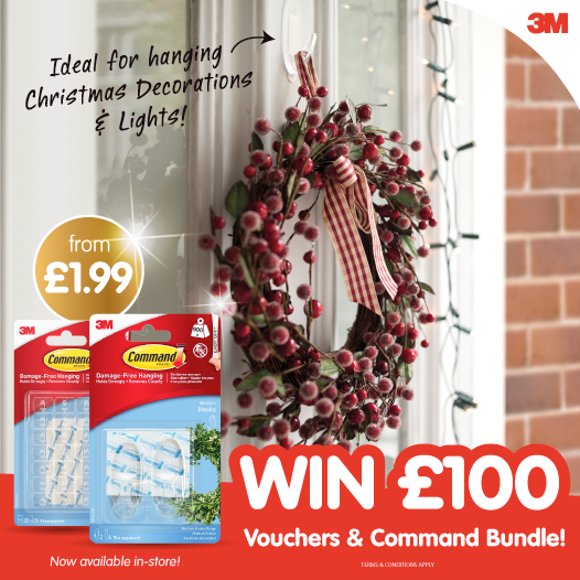 🎁 #COMPETITION TIME 🎁

We've teamed up with #Command to giveaway a brilliant £100 worth of B&amp;M vouchers PLUS a Command bundle, perfect for #Christmas decorations!!

For your chance to #WIN, simply FOLLOW, RT &amp; COMMENT #CommandBM!

Competition ends 9am 5/12/19