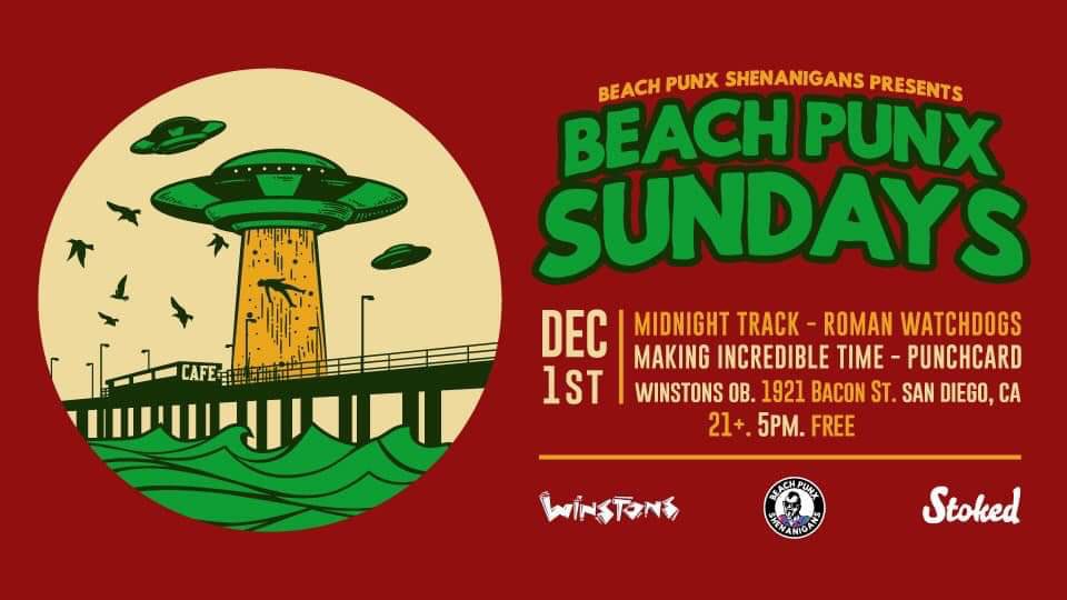 Sunday!! Sunday!! Sunday!!! Come join the punk rock family for our thanksgiving celebration! This will be a blast, whet ekse do you have to do??