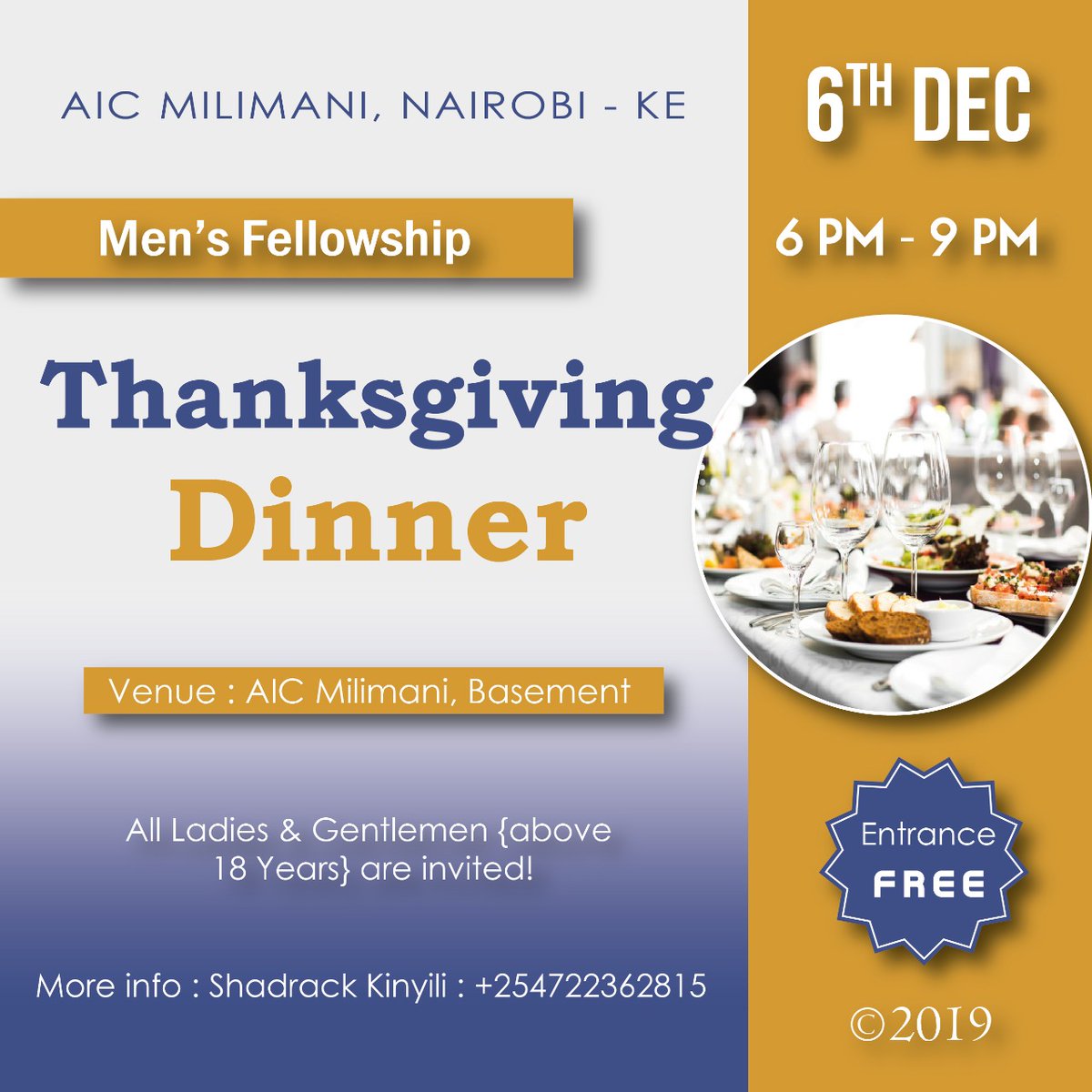 aic_milimani's tweet photo. People...
Welcome this Friday, it's happening at AIC Milimani, Nairobi.
Ladies... Men will be hosting you all.
It's free, free in deed. https://t.co/1J6i24ytB5