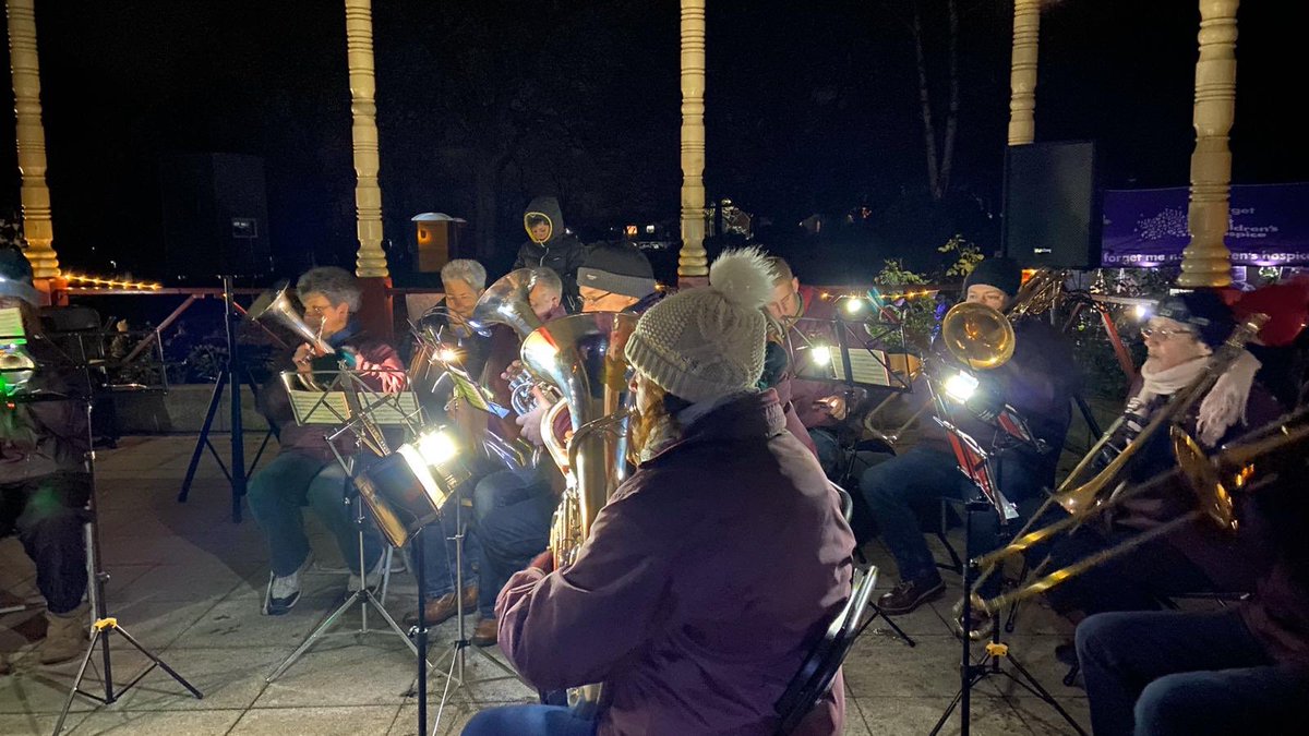 The wonderful <a href="/SlaithwaiteBand/">Slaithwaite Band</a> bringing our Little Lights event to a magical close! Thanks to them and everyone who joined us to celebrate their little lights. Don’t forget you can still dedicate a decoration forgetmenotchild.co.uk/dedicate-a-dec…