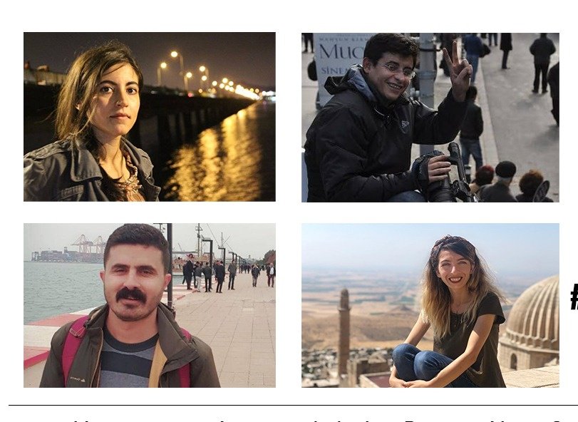 Gazeteciler Berivan Altan, Sadık Topaloğlu, Sadiye Eser  ve Hacı Yusuf Topaloğlu gazetecilik faaliyetlerinden dolayı gözaltında. 

Gerçeğe giden yolları, gazetecileri alıkoyarak kapatmak mümkün değildir.

#GazetecilerSerbestBırakılsın 
#ÖzgürBasınSusturulamaz