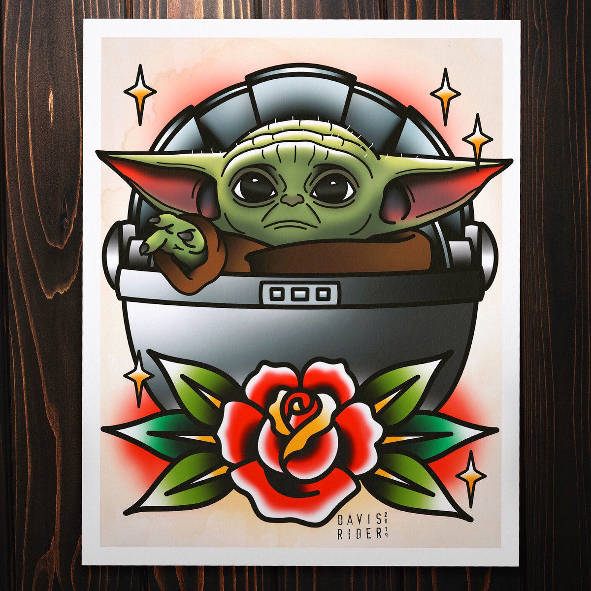 Davis Rider on X: Baby Yoda 🤩 Another new print I launched on my