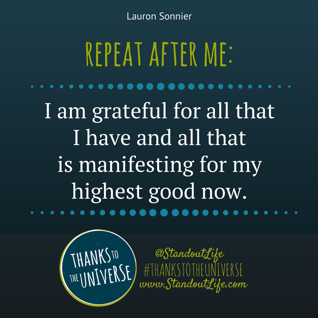 StandoutLife's tweet photo. #ThanksToTheUniverse #StandoutLife #Gratitude https://t.co/rlWudmfdH2