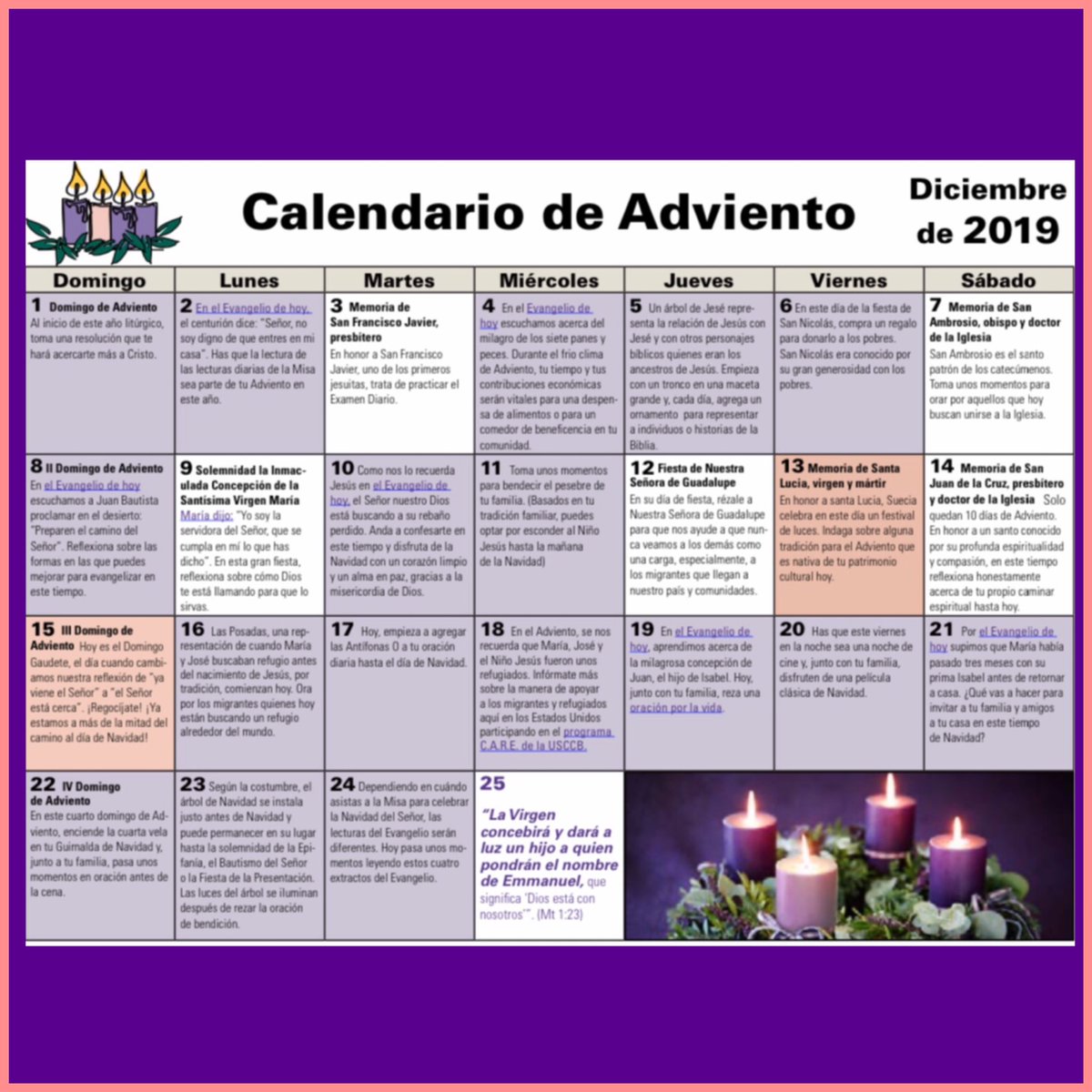 clic516's tweet image. Thank you @USCCB for providing us with these calendars to #participate in #Advent #CatholicUnity More information on: usccb.org