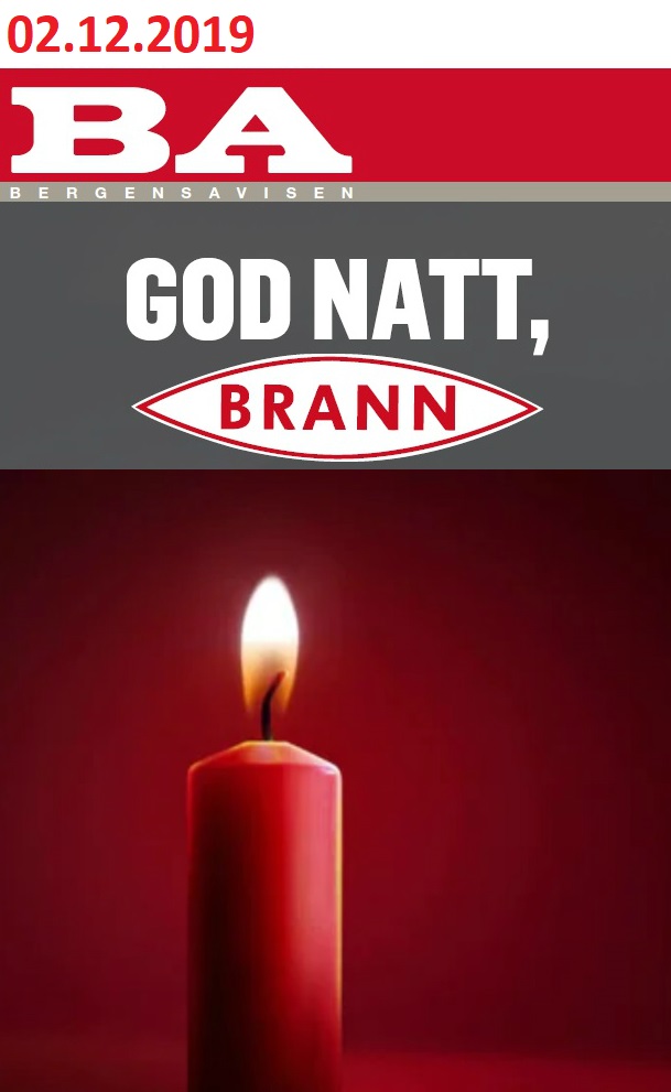 Viking Oslo har fått tak i morgendagens forside i BA. I kveld tenner vi alle et lys for <a href="/skbrann/">Sportsklubben Brann</a> 
#esnball #2fx