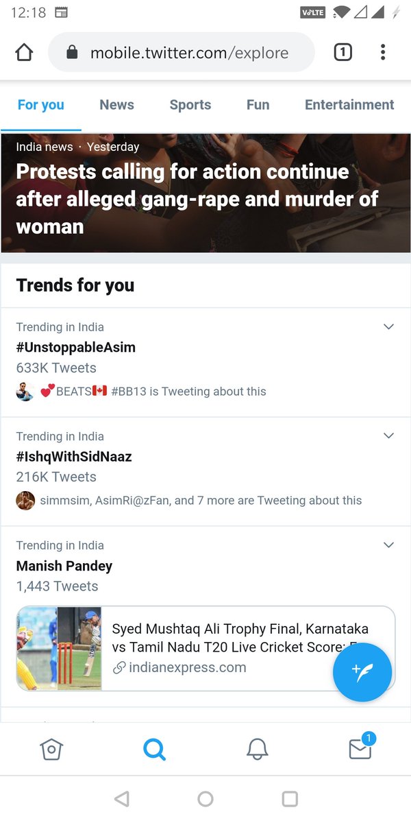 RockstarJaddu's tweet photo. @ColorsTV @Vivo_India @BeingSalmanKhan See the fan power of Asim Riaz that even an unplanned trend activity is reaching 633k and growing
#UnstoppableAsim https://t.co/juAiEx2ORo