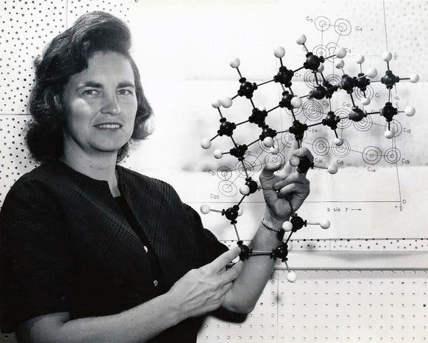 Born on this day in 1921, chemist Isabella Karle, instrumental in developing techniques to extract plutonium chloride from a mixture containing plutonium oxide. "I was the one who collected the data and did all the practical experiments. He got the Nobel Prize for that work."
