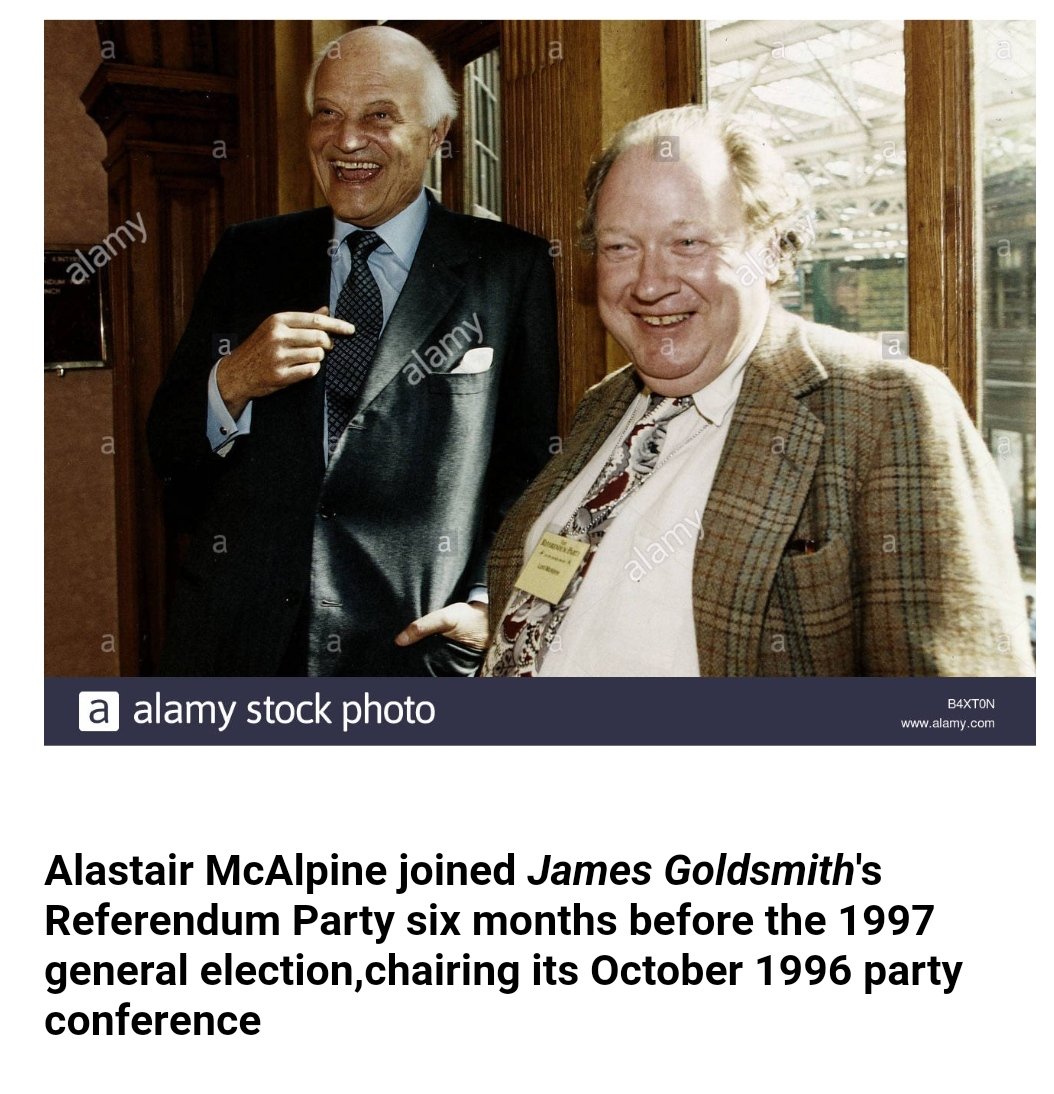 Isabel Goldsmith-Patiño is the daughter of the late British financier Sir James Goldsmith and the granddaughter of 'Bolivian Tin King' Don Antenor Patiño. Goldsmith was founder of the Referendum Party, of which Thatcher's bag carrier and Stowe governor McAlpine was a member.