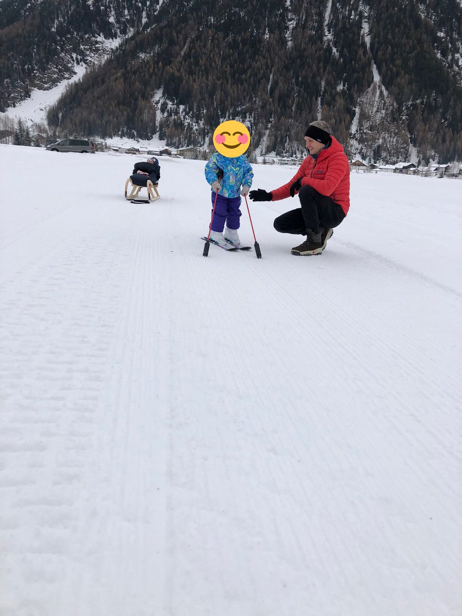 1st day skiing.