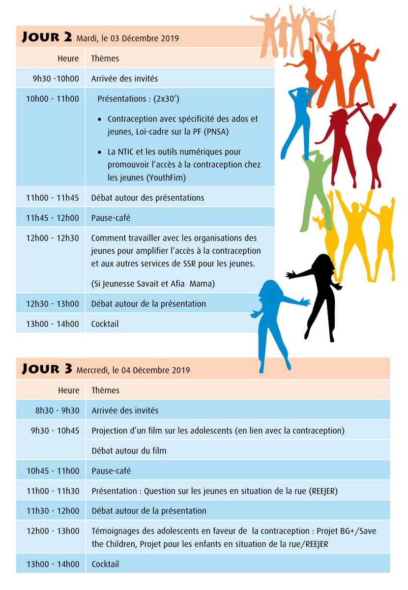 tunawezacongo's tweet photo. @RdcPf Coming_soon #CNRPF4Youth
Salut les amis 💃🕺💃🕺
Les rendez-vous est pris du 02 au 04 Décembre à l'#INPESS pour la conférence des jeunes sur la Planification Familiale en #RDC
#CNRPF2019
Entrée libre https://t.co/JlODW2giO2