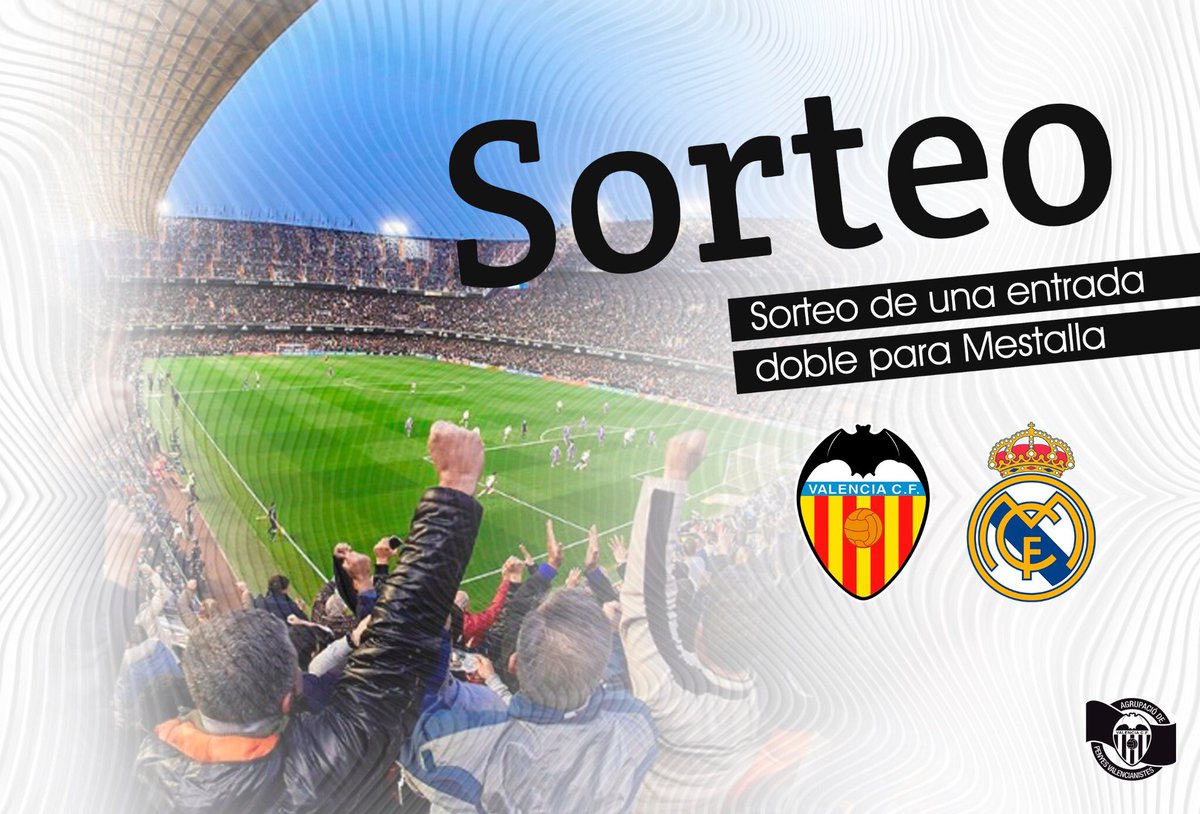 APValencianiste's tweet photo. ¡TENEMOS PARTIDAZO! 💪🏼

PARTICIPA en el sorteo de UNA ENTRADA DOBLE para el #ValenciaMadrid 🦇

Rt + seguir a @APValencianiste + nombrar un acompañante 😊 

También puedes participar en FB e Instagram. ¡SUERTE! https://t.co/bnNOcXFB5t