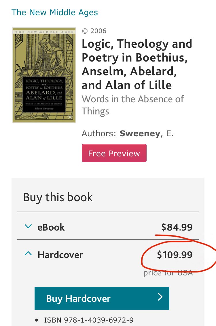 Another example. At least some honesty (“Transferred to Digital Printing”, yes there is degradation of print quality), & I’m happy to have it on steep discount ($9.99).But listing it at original HB price of $110?It’s inferior glue-bound POD, deserves separate ISBN & pricing.